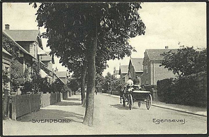 Hestevogn paa Egensevej i Svendborg. Stenders no. 7860.