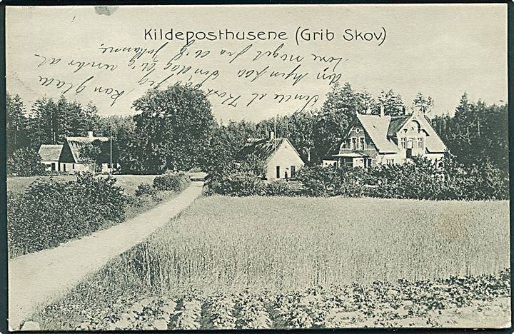 Kildeposthusene (Grib Skov). Stenders no. 6264. 