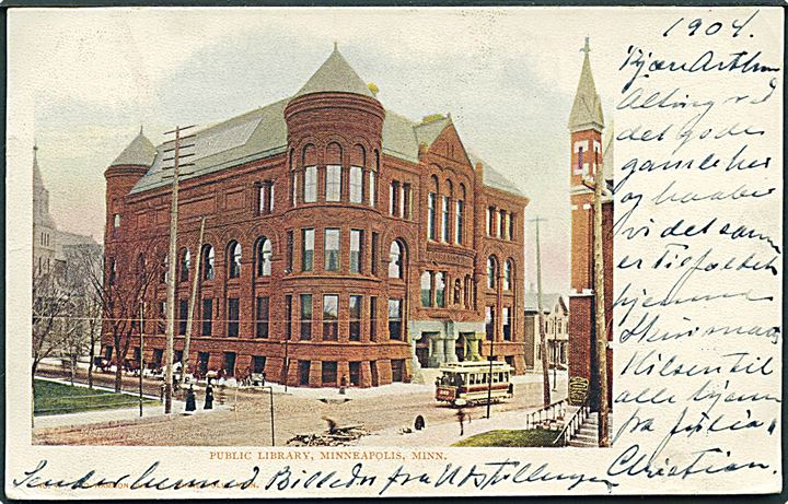 Sporvogn i Public Library, Minneapolis, Minn. V. O. Hammon no. 4.