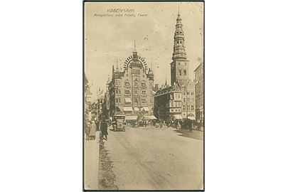 Amagertorv med Nicolaj Taarn, København. S. N. Philipson no. 15.