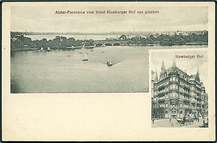 Kong Fr. VIII. Hotel “Hamburger Hof” i Hamborg,  hvor kongen døde d. 14.5.1912. Schraul u/no. Kvalitet 8