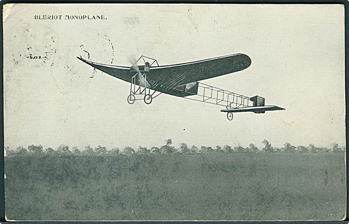 Blackpool Aviation Meeting 1909. Bleriot Monoplane. A. P. Co. No. 102. Sendt underfrankeret til USA. Kvalitet 7