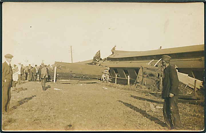 Bramminge Ulykken 1913. Fotokort u/no. Kvalitet 7