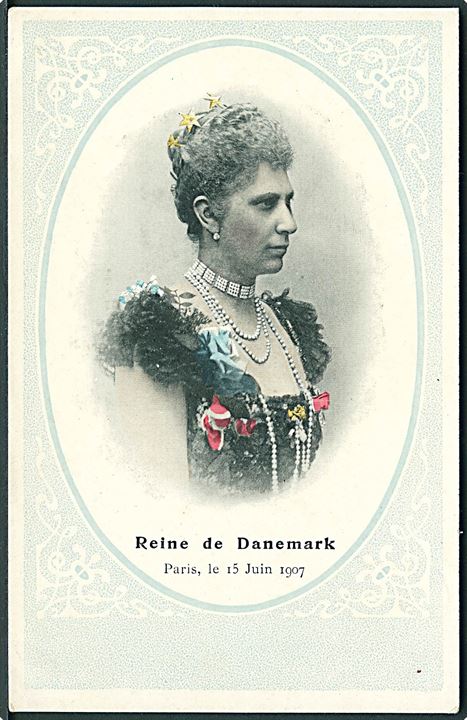 Dronning Louise under besøg i Paris d. 15.6.1907. U/no. Kvalitet 7