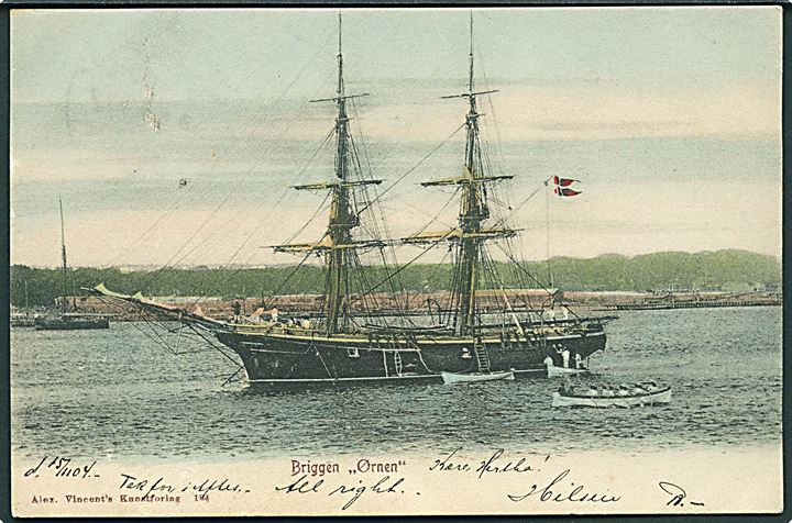 Dansk marine. A. Vincent no. 184. Briggen “Ørnen”. Kvalitet 7