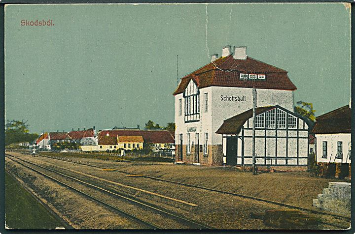 Skodsbøl, jernbanestation. Fr. Biehl u/no.  Kvalitet 6