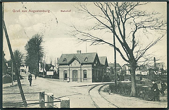 Augustenborg, jernbanestation. Reich no. 9096. Kvalitet 8