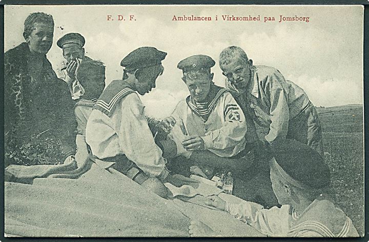 F.D.F., “Ambulancen i Virksomhed paa Jomsborg”. J.J.N. no. 2446. Kvalitet 8