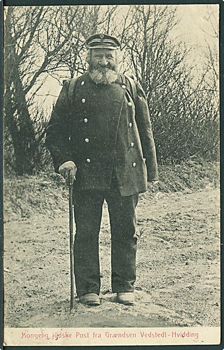 Hvidding-Vedsted, Kongelig jydske Post fra Grænsen.W. Schützsack no. 1909. Kvalitet 7