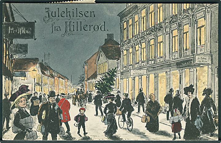 Hillerød, “Julehilsen fra”. K. Poulsen no. 20243. Kvalitet 9
