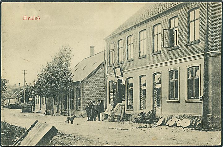 Hvalsø, gadeparti. Dansk Papirvarefabrik no. 126293. Kvalitet 7