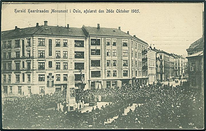 Kristiania, afsløring af Harald Haardraads Monument d. 26.10.1905. R. no. 858. Kvalitet 7