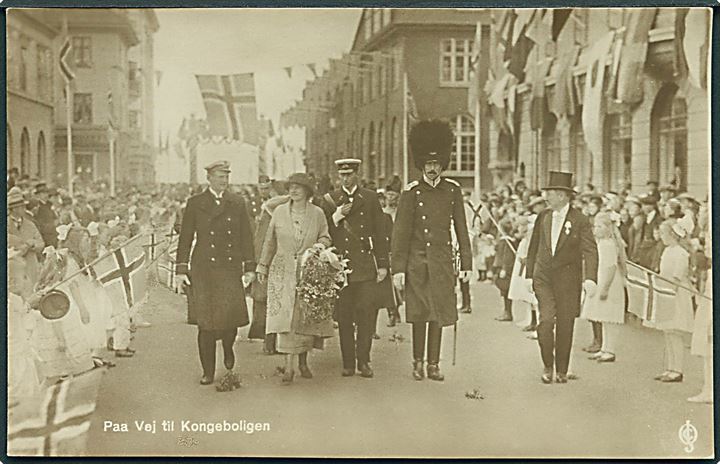 Island. Reykjavik, kongefamilien under besøg i 1921. J. Chr. Olsen no. 43. Kvalitet 9