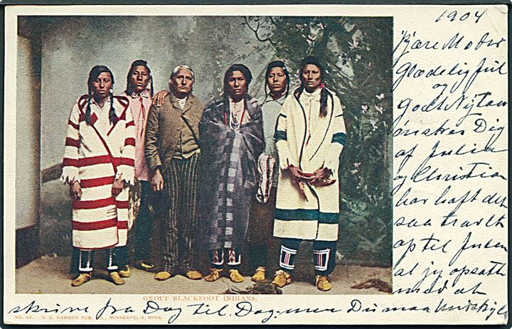 Indianer. Blackfoot Indians. V. O. Hammon no. 64. Kvalitet 7
