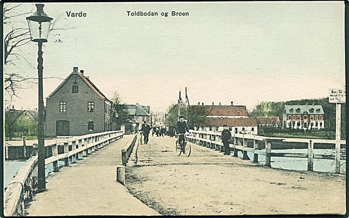 Varde, Toldboden og broen. Carl Toft no. 1206. Kvalitet 8