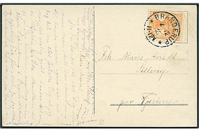 7½ pfg. Germania på brevkort annulleret med enringsstempel Branderup d. 2.12.1916 til Sillerup.