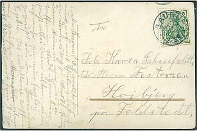 5 pfg. Germania på brevkort stemplet Baurup d. 4.10.1910 til Felsted.