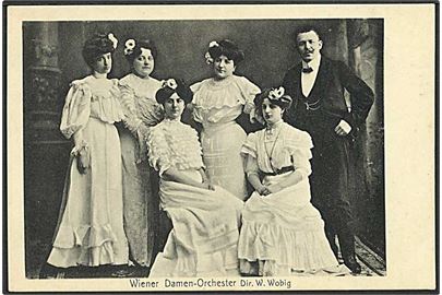 Wiener Damen Orshester med dirigent W. Wobig. Tram & Schwab no. 22253.