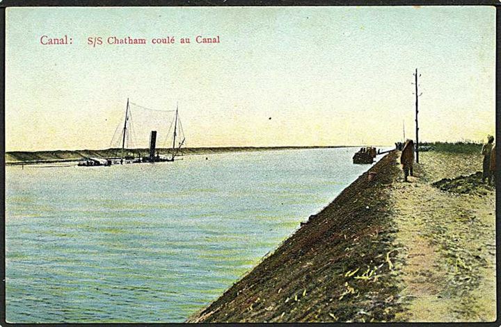 S/S Chatham sunket i Suez Kanalen. Lichtenstern & Harari no. 295.