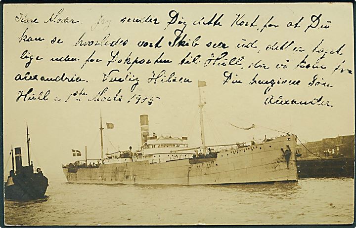 Nordstjernen, S/S, Rederiet Norden. Fotokort dateret Hull d. 1.3.1905.