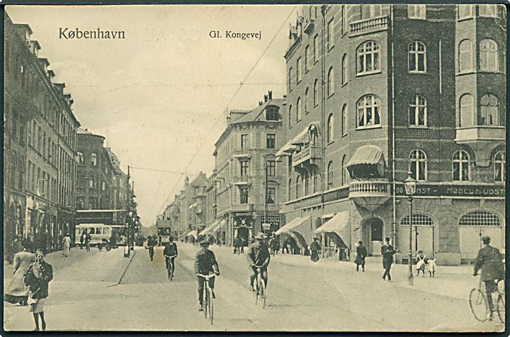 Gl. Kongevej i København. Sporvogn ses til venstre. Budtz Müller & Co. no. 630. 