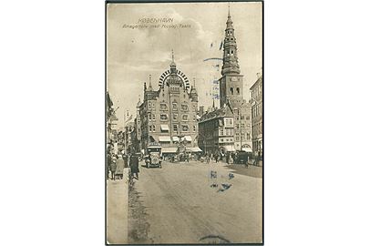 Amagertorv med Nicolaj Taarn, København. S. N. Philipson no. 15. 