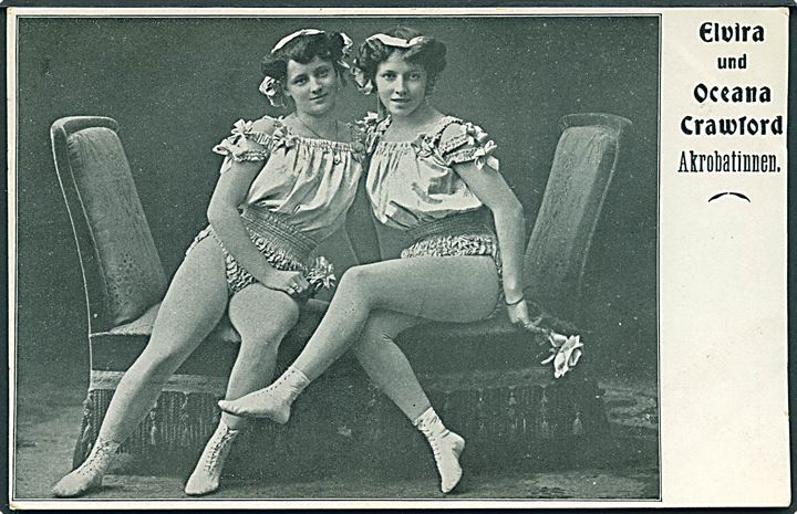 Elvira und Oceana Crawford - Akrobatinnen. Georg Kurtze u/no. 