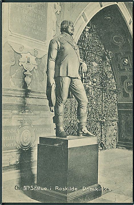 Chr. IV's Statue i Roskilde Domkirke. Johs. Bruuns Boghandel no. E 5918 13. 