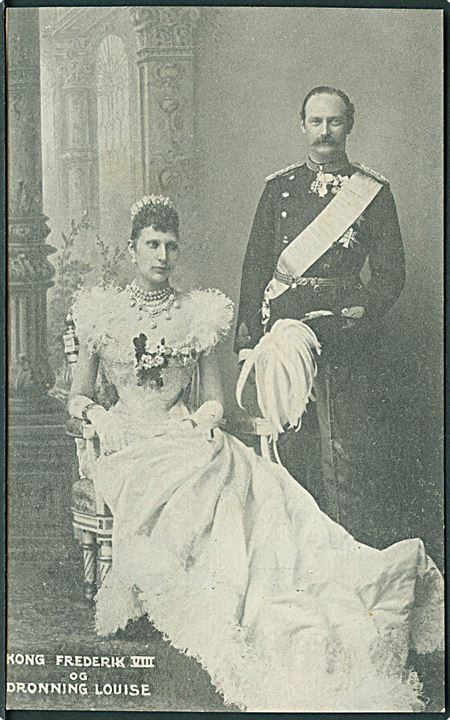 Kong Frederik VIII og Dronning Louise. U/no. 