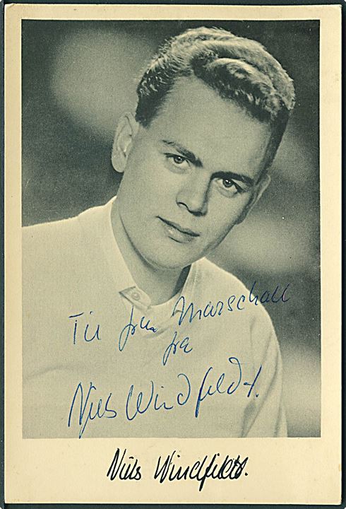 Niels Windfeldt succes'er på Triola Records. Med autograf. U/no. Uden adresselinier. 