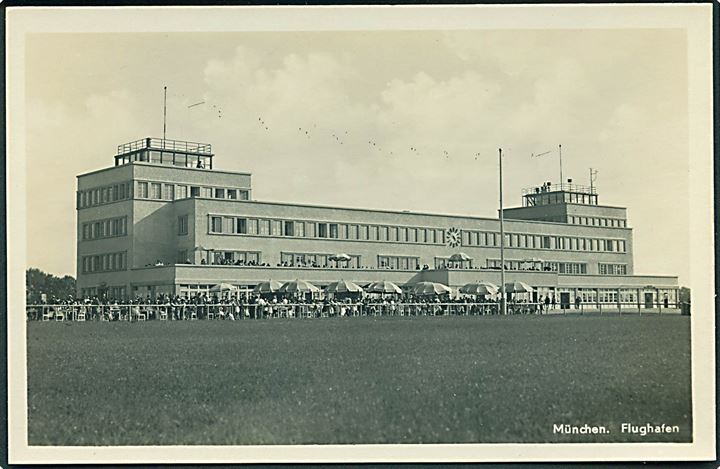 Lufthavnen i München. August Zerie no. 17316. Fotokort. 