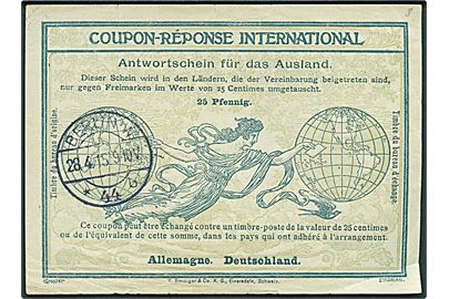 25 pfg. International Sverkupon stemplet Berlin d. 28.4.1915.