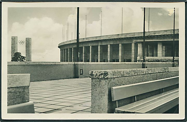 Berlin. Det Olympiske Stadion 1936. Frankeret med 6+4 pfg. Olympiade udg. stemplet Berlin Olympia-Stadion XI Olympiade 1936 d. 12.8.1936.
