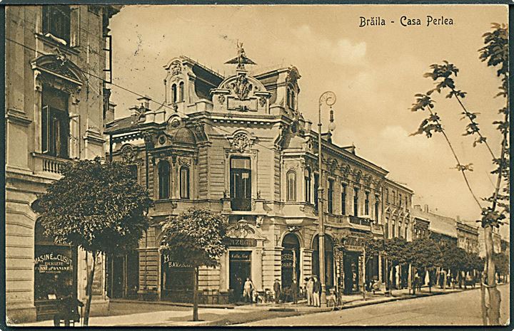 Bräila - Casa Perlea. J. Gheorghiu & Cie u/no. (Afrevet mærke).  