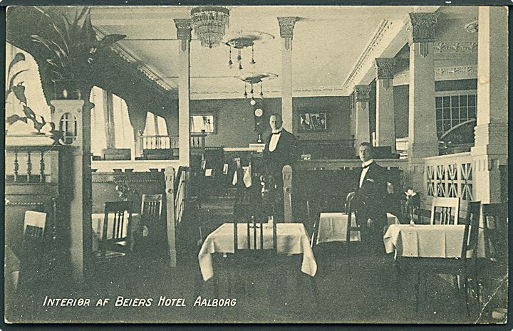 Interiør af Beiers Hotel, Aalborg. I. Rasmussen u/no. (Hjørneknæk). 
