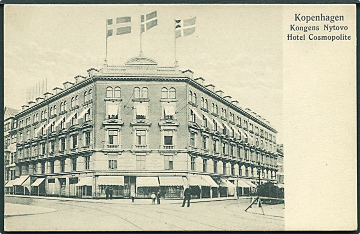 Kongens Nytorv med Hotel Cosmopolite, København. U/no. 
