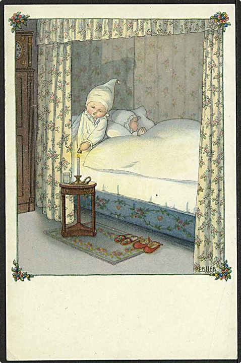 Ebner: Børn i seng. M.M. no. 1156.