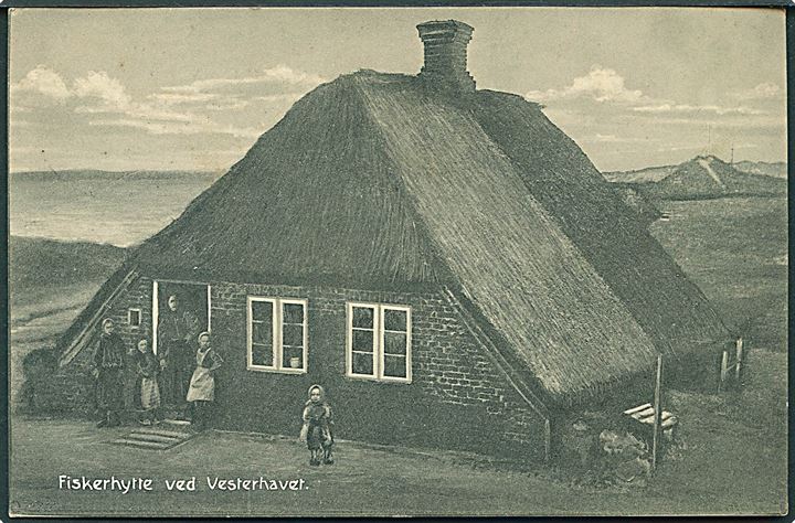 Fiskerhytte ved Vesterhavet. B. Korsgaard no. 35937. 