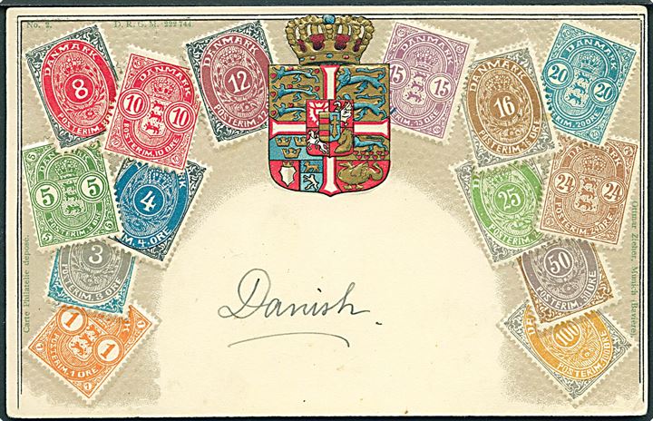 Prægekort med frimærker. Ottmar Zieher u/no. 