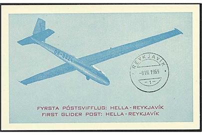 Første svæveflys post Hella - Reykjavik, Island. No. 06698000.