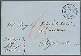 Ca. 1860. Ufrankeret Lottosag med antiqua Odense d. 16.1.18xx til Kjøbenhavn. Påskrevet 6 sk. porto.