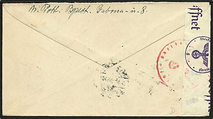 20 f. i parstykke på brev fra Budapest fra 31.12.1940 til København, Danmark. Åbnet af tysk censur i Wien.