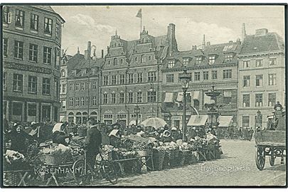 Markedsdag på Højbroplads, København. Stenders no. 1408. 
