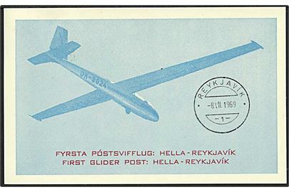 Første svæveflyvnings post fra Hella til Reykjavik, Island. No. 06698000.