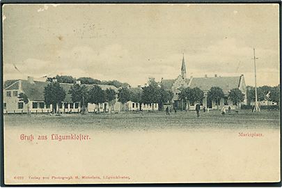 Gruss aus Lügumkloster. Marktplatz. Photograph H. Michelsen no. 63222- 