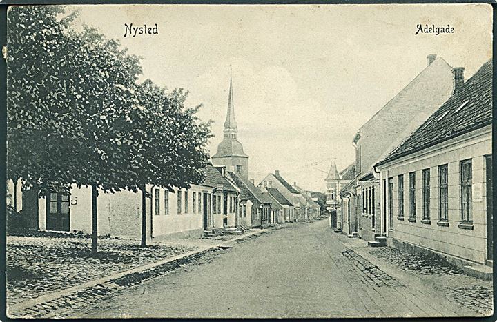Adelgade i Nysted. Peter Alstrups no. 3132. 