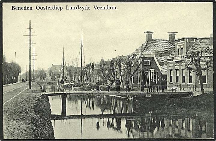 Parti fra kanel i Veendam, Holland. M.D. de Lange u/no.