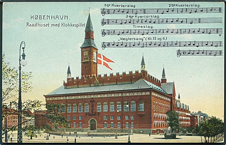 Raadhuset med Klokkespillet, København. Stenders no. 37050. 