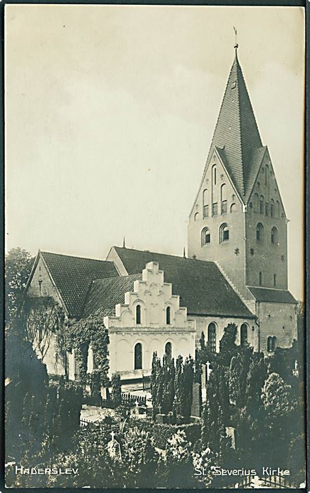 St. Severius Kirke i Haderslev. Christian P. Hansen u/no. Fotokort. 