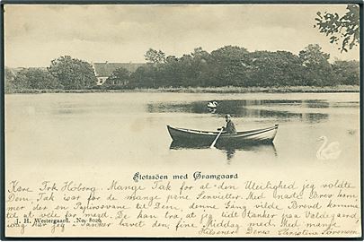 Slotsøen med Gramgaard. J. H. Westergaard no. 8020. 